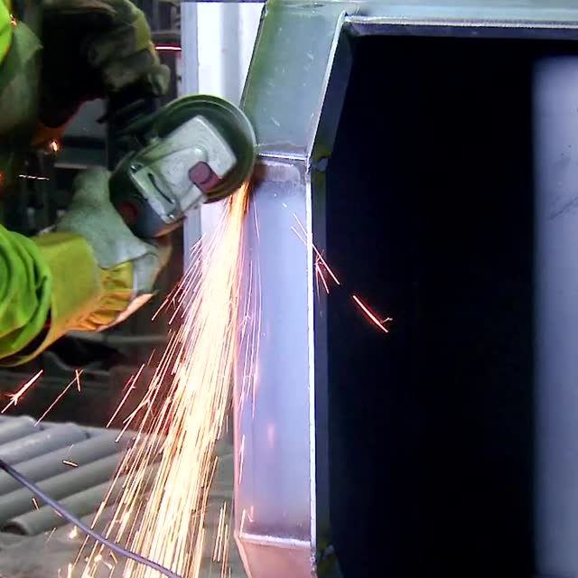 Heater being assembled on the factory floor